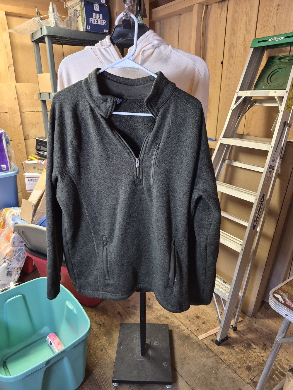 George Men's Zip-Up Fleece Pullover - Charcoal Bin 61